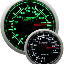 Exhaust Gas Temperature Gauge- Electrical Green/white Performance Series EGT 52mm (2 1/16")