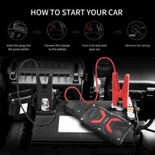 Battery Jump Starter, YABER 1000A 13800mAh Car Jump Starter Pack (Up to 6.0L Petrol / 5.0L Diesel) with Jumper Cables,12V Potable Battery Booster, Quick Charge QC3.0, Emergency Power Pack