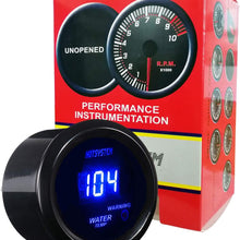 HOTSYSTEM Universal Water Temp Gauge Temperature Meter Electronic Blue Digital LED DC12V 2inches 52mm for Car Automotive(Fahrenheit)