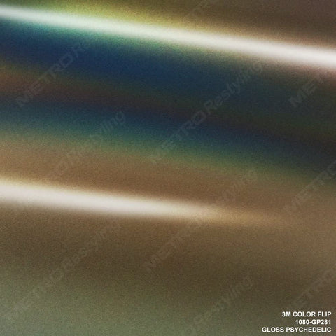 3M 1080 GP281 Gloss FLIP Psychedelic 5ft x 1ft (5 Sq/ft) Car Wrap Vinyl Film