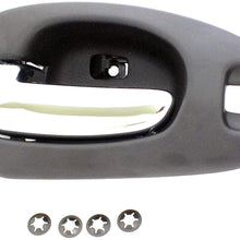 Dorman 82090 Front Driver Side Interior Door Handle for Select Chrysler Models, Carbon Fiber and Chrome
