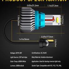 AUXITO Error Free 912 921 T15 LED Bulbs 2000 Lumens Bright CSP 9-SMD Plug and Play for Backup Reverse Lights, 6500K White (Pack of 2)
