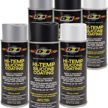 Design Engineering 010300 High-Temperature Silicone Coating Spray Assortment Case - 2 Cans Each of Black, Aluminum, and White