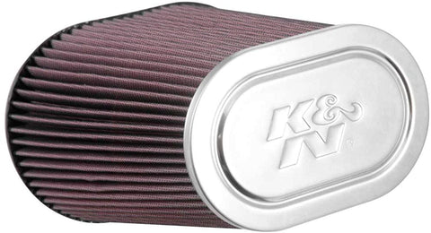 K&N Universal Clamp-On Air Filter: High Performance, Premium, Washable, Replacement Filter: Flange Diameter: 4.5 In, Filter Height: 10 In, Flange Length: 0.625 In, Shape: Oval Straight, RF-1024