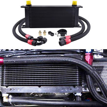 EVIL ENERGY 16 Row AN10 Oil Cooler Kit Universal 10AN Engine Transmission Aluminium Alloy Black