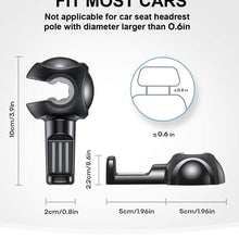 Car Hooks, 2 Pack Purse Hook for car with ABS Silicone, Hold up to 30 lb, Black,Humixx