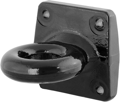 CURT 48550 Black Steel Pintle Hitch Lunette Ring 2-1/2-Inch ID, 35,000 lbs, 4-1/2-Inch Bolt Pattern