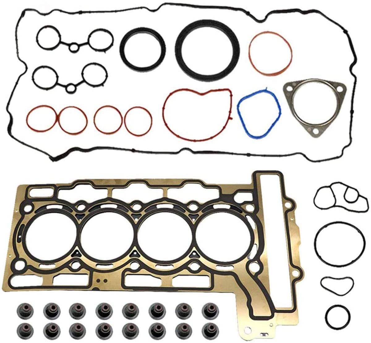 Cylinder Head Gasket Kit, Full Replacement for Mini Cooper, 2007-2008 R56 Hatchback, 2009-2012 R55 R56, 1.6L Engine DOHC, Part Number 9815416