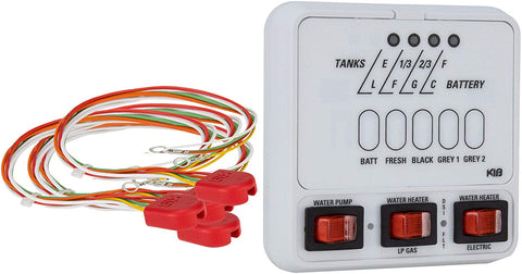 RV Tank Sensor Monitor Panel M25 | KIB Replacement | Panel Only | Level Sensor | Fresh Water or Holding Tank Level Sensor (Black)