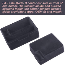 JDMCAR Flocked Center Console Organizer Upgrade Tray Insert Compatible with 2017-2020 Tesla Model 3 Accessories/Model Y - OEM Style