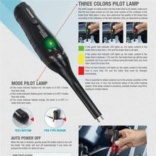 Allsun Portable Brake Fluid Tester Auto Tools Diagnostic Testing Tool Automotive Brakes Calibrated For DOT 3, DOT4, and DOT 5 with 1 LED Indicator