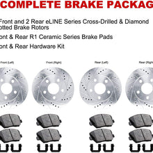 For 1994-1998 Jeep Grand Cherokee Front Rear Brake Rotors+Ceramic Brake Pads