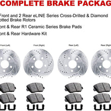For 2007-2012 Nissan Altima Front Rear Drill/Slot Brake Rotors Kit + Ceramic Pads