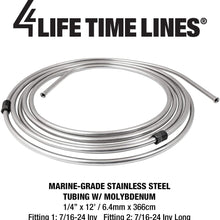 4LIFETIMELINES 1/4 Stainless Steel 12 ft Coil Flared & Fitted