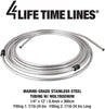 4LIFETIMELINES 1/4 Stainless Steel 12 ft Coil Flared & Fitted