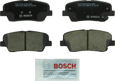 Bosch BC1284 QuietCast Premium Ceramic Disc Brake Pad Set For Select Genesis G90; Hyundai Entourage, Equus, Genesis, Genesis Coupe; Kia Borrego, K900, Sedona; Rear