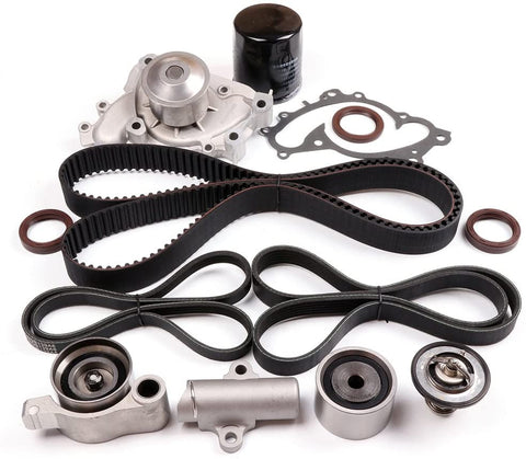 TUPARTS Timing Belt Kit with Water Pump Tensioner Bearing Replacement for 2002-2003 L-exus ES300 2004-2006 L-exus ES330