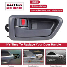 AUTEX 91002/91006 Grey Interior Door Handle Front/Rear Left Driver Side Compatible with Toyota Camry 1997 1998 1999 2000 2001
