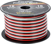 GG Grand General 55307 Parallel Primary 3-Wire 100ft Roll with Spool for trucks, automobile and more –Black, Red & White