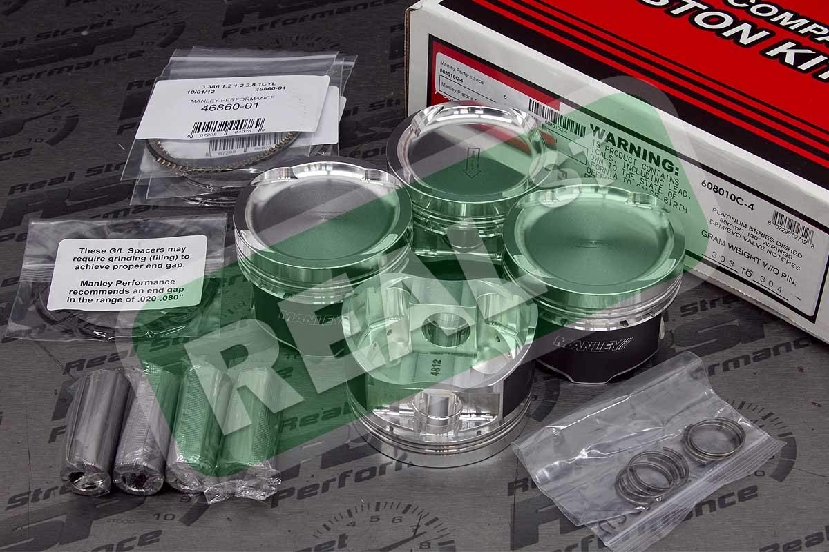 Manley Pistons 4G63 7 bolt + 100mm Stroker Crank 86mm DSM 8.5:1 / Evo 9.0:1