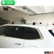 Roof Rack Cross Bars Luggage Carrier Set Silver Fits Kia Telluride 2020-2021 | Aluminum Cargo Carrier Rooftop Luggage Bars