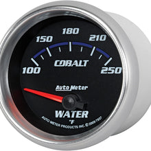 Auto Meter 7937 Cobalt 2-5/8" 100-250 Degree F Short Sweep Electric Water Temperature Gauge