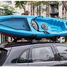 HUWENJUN123 Kayak Roof Rack Sets for Cars and SUVs, Universal Fit Carriers Mount on Crossbars for Easy Travel with Kayaks Canoes Paddleboards and Surfboards