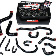 HPS 57-1656-BLK Black Silicone Radiator and Heater Hose Kit Coolant