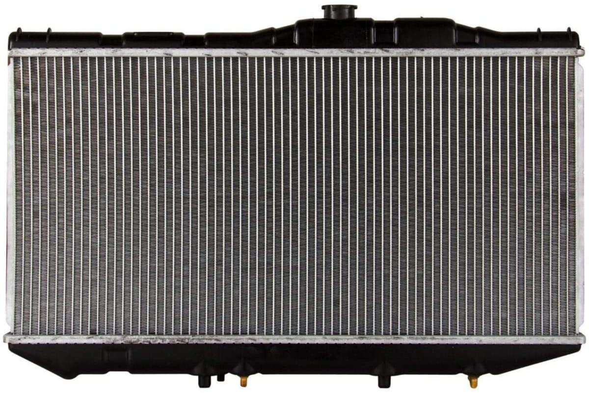 16mm Aluminum Core Automatic Transmission Replacement Radiator Compatible with 1987-1991 Toyota Camry 2.0L L4 with Oil Cooler