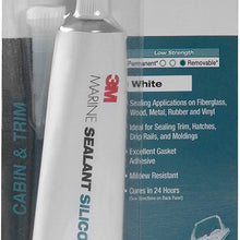 3M MG Sil White Marine Grade Silicone Sealant (08017) – for Boats and RVs 3 Ounces