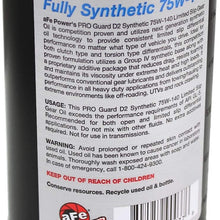 aFe Power Pro Guard D2 90-20112 Synthetic Gear Oil (12 Quart; 75W-140)