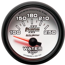 Auto Meter 7537 Phantom II 2-1/16" 100-250 F Short Sweep Electric Water Temperature Gauge