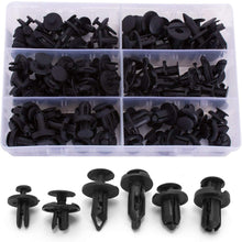 Ginsco 102pcs 6.3mm 8mm 9mm 10mm Nylon Bumper Push Fasteners Rivet Clips Expansion Screws Replacement Kit
