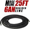 25 Ft 6AN AN-6 Nylon and Stainless Steel Braided Fuel Hose