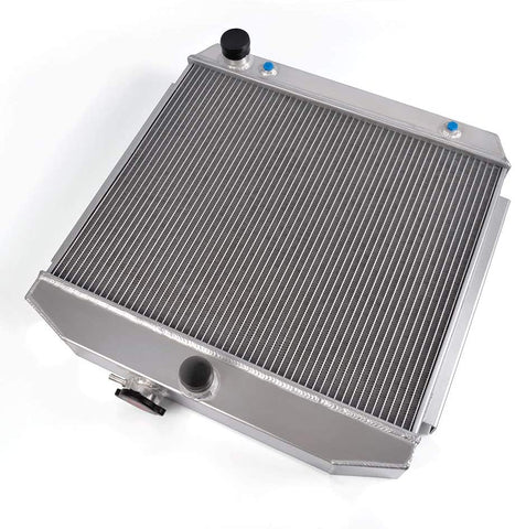 Full Aluminum Cooling Racing Radiator 2 Core Fits Replacement For Chevy Bel Air/Nomad/One0 55-57 Fifty Series/Two Ten Series/Del Ray V8 MT