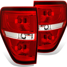 AmeriLite Red/Clear Brake Rear Direct OE Replacement Tail Lights for 2009-2014 Ford F150 F-150 - Passenger and Driver Side