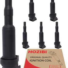 HOZIBI 6pcs Ignition Coil Packs Compatible with BMW 325i 335i 328i 525i 530i 330i 650i X3 X5 M3 M5 M6 Z4 0221504470 12137594937