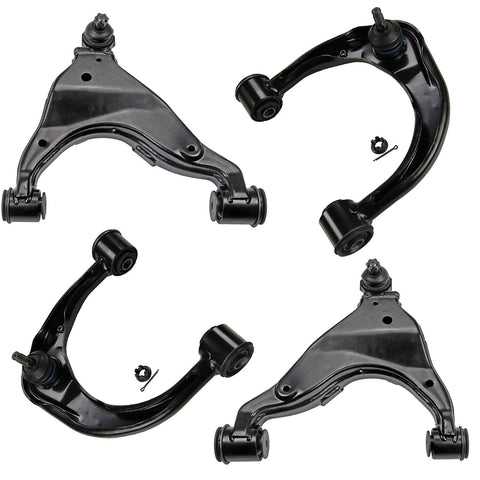 Detroit Axle 4C2500135 Front Upper & Lower Control Arm Assembly w/Ball Joints (4PC Set) for 2005-2014 Toyota Tacoma - 4WD, Pre Runner RWD