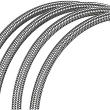 RJJX 2m AN3 Braided Stainless Steel 3AN AN3 an-3 Brake Hose PTEF Hydraulic Brake Fuel Line Hose