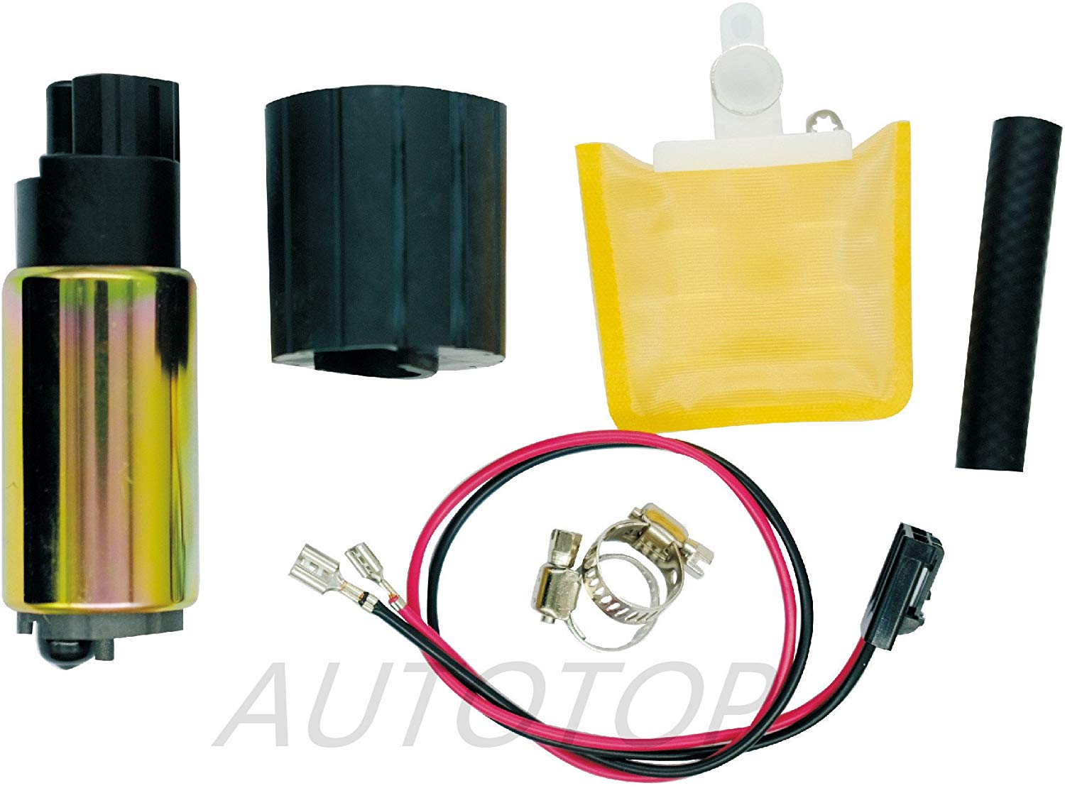 AUTOTOP New High Performance Universal Electric Intank Fuel Pump with Installation Kit For Multiple Models E2284