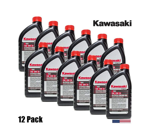 (12-Packs) Quart Genuine OEM Kаwаsаkі 4 Cycle Engine Oil K-Tech SAE 10W-30 99969-6081