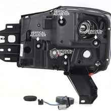 Fits 2004-2015 Titan / 04-07 Armada [C-Tube Style] LED Projector Black Headlights Left+Right Pair Set