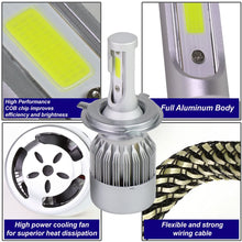 DNA Motoring HID-LED-LB-FAN-H4-HL Pair of LED Light Bulbs with Cooling Fan