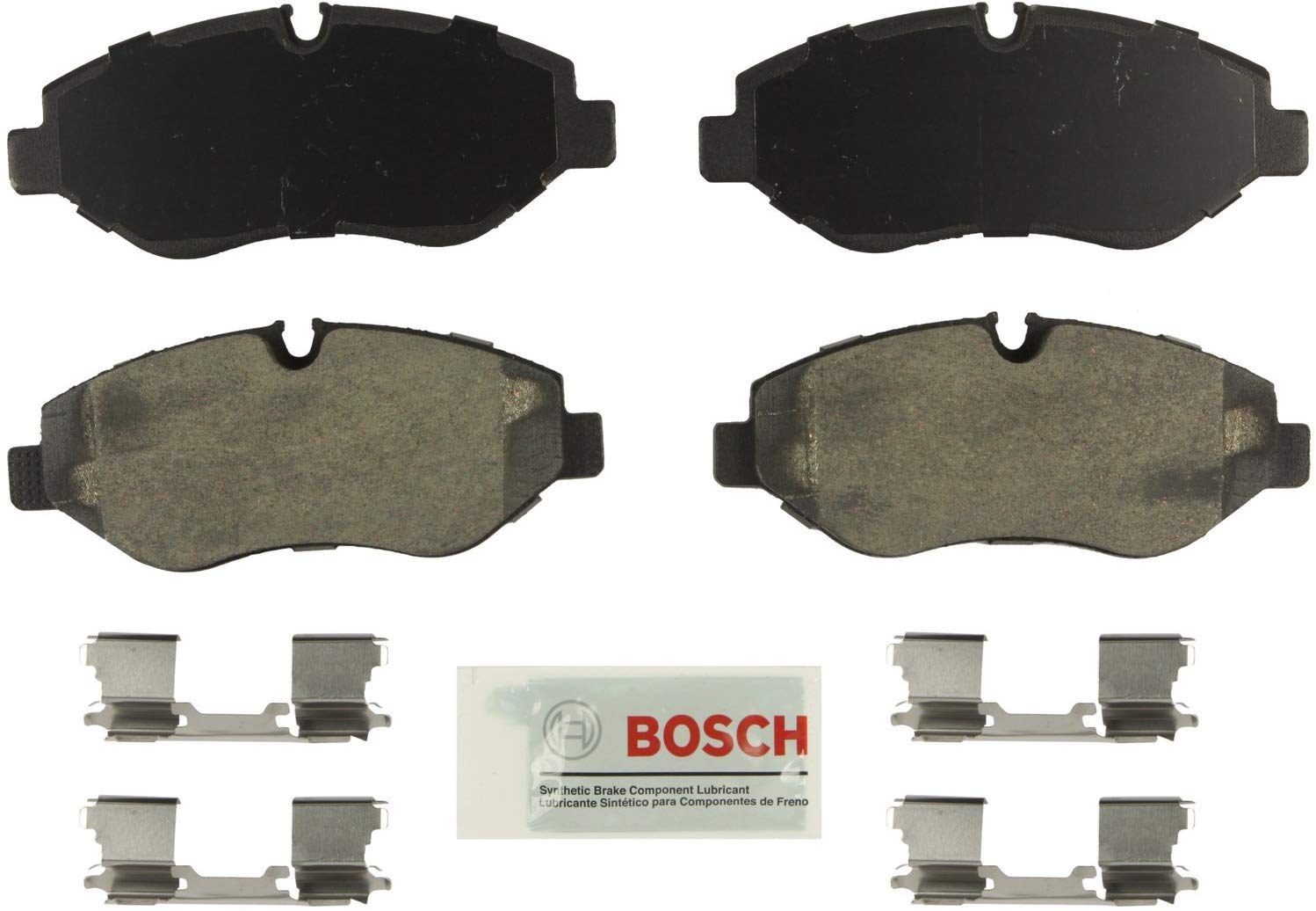 Bosch BE1316H Blue Disc Brake Pad Set with Hardware for Select Dodge, Freightliner, Mercedes-Benz Sprinter 2500 and Volkswagen Crafter Vans - FRONT