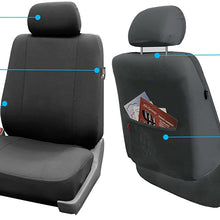 FH Group FB052102 Supreme Cloth Seat Covers (Charcoal) Front Set with Gift - Universal Fit for Cars, Trucks & SUVs