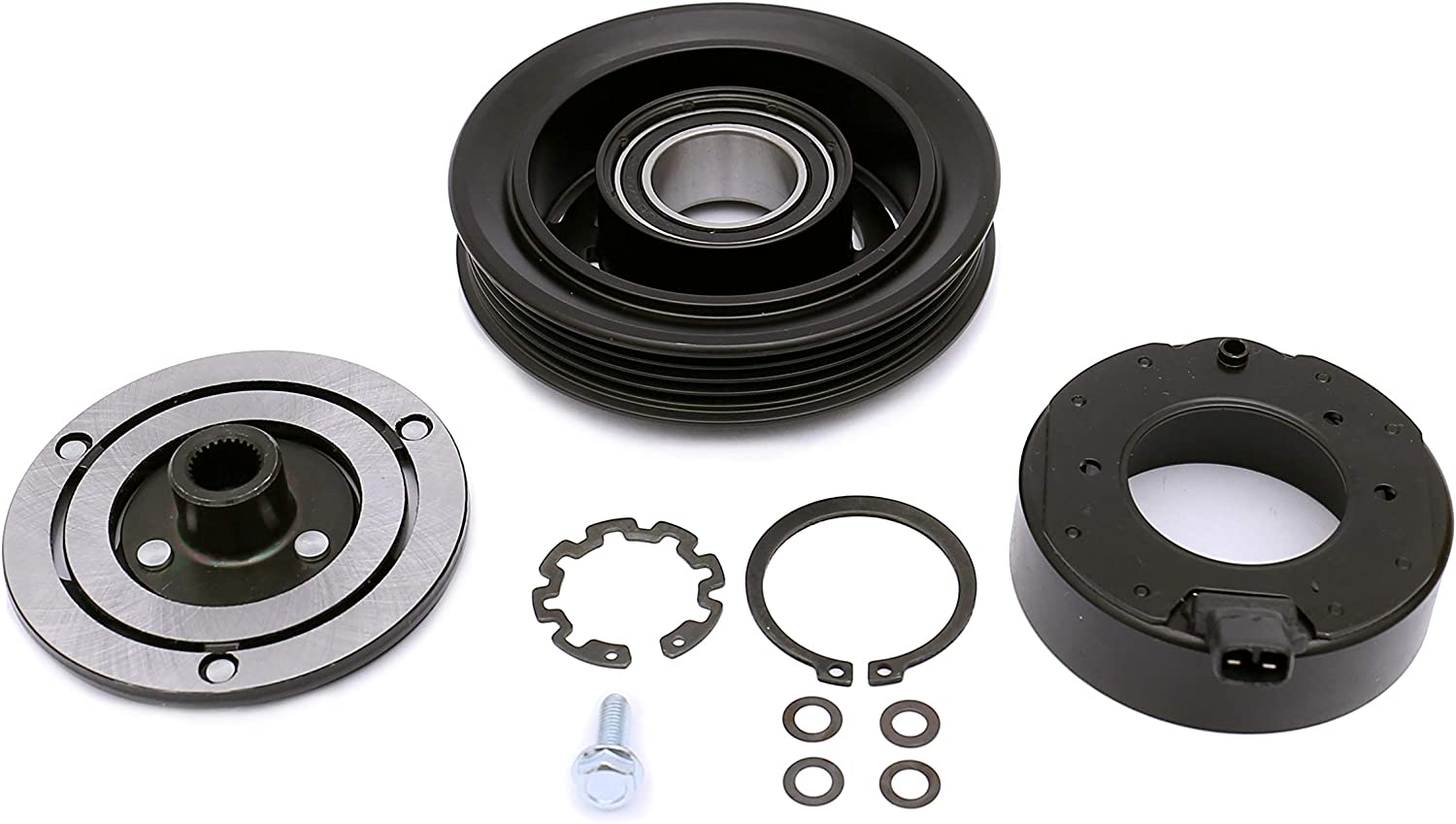 FKG AC Compressor Clutch Assembly Kit 73111AG000, CO 11036C fit for 2005-2009 Subaru Legacy 4CYL 2.5L, 2005-2009 Subaru Outback 4CYL 2.5L, 2008-2009 Subaru Legacy 2.0L