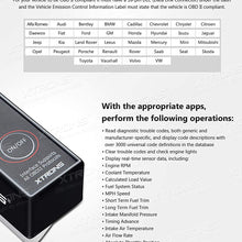 XTRONS Wireless Bluetooth OBD2 II Car Auto Diagnostic Scanner Tool Car Code Reader Check Engine with ON/OFF Switch for Android Car Stereo Phone