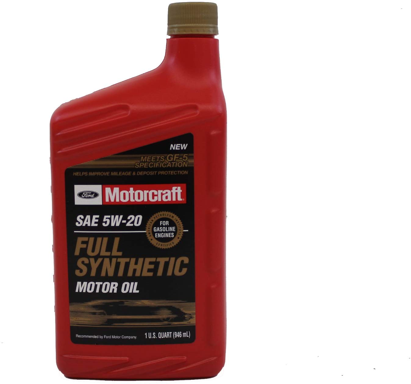 Genuine Ford Fluid XO-5W20-QFS SAE 5W-20 Full Synthetic Motor Oil - 1 Quart Bottle