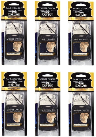 Yankee Candle MidSummer's Night Paper Car Jar Hanging Air Freshener (Pack of 6)