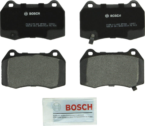 Bosch BP960 QuietCast Premium Semi-Metallic Disc Brake Pad Set For Infiniti: 2003-2005 G35; Nissan: 2003-2009 350Z, 2004-2006 Sentra; Front